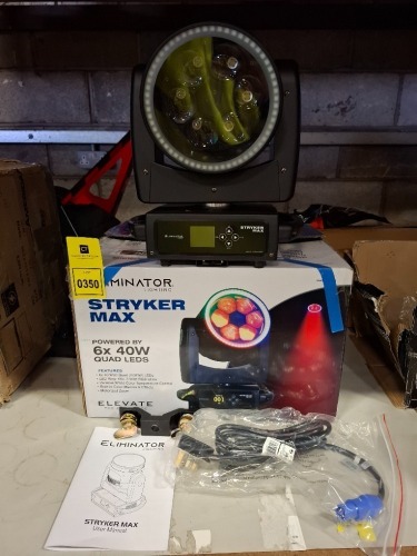 1 X GRADE B ELIMINATOR LIGHTING STRYKER MAX 6X 40W QUAD LED LIGHT (TESTED WORKING)