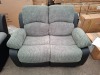 1 X HOME LIFE FABRIC RECLINER 2 SEATER IN BLACK / GREY IN SIZE W148 X D 97 X H 101 - 78 CM - 2