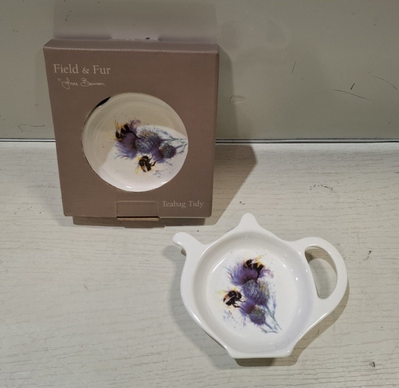 144 X BRAND NEW JANE BANNON BEES ON THISTLE TEA BAG TIDY IN 3 BOXES - RRP EACH IS &pound;5 - TOTALLY RRP &pound;720