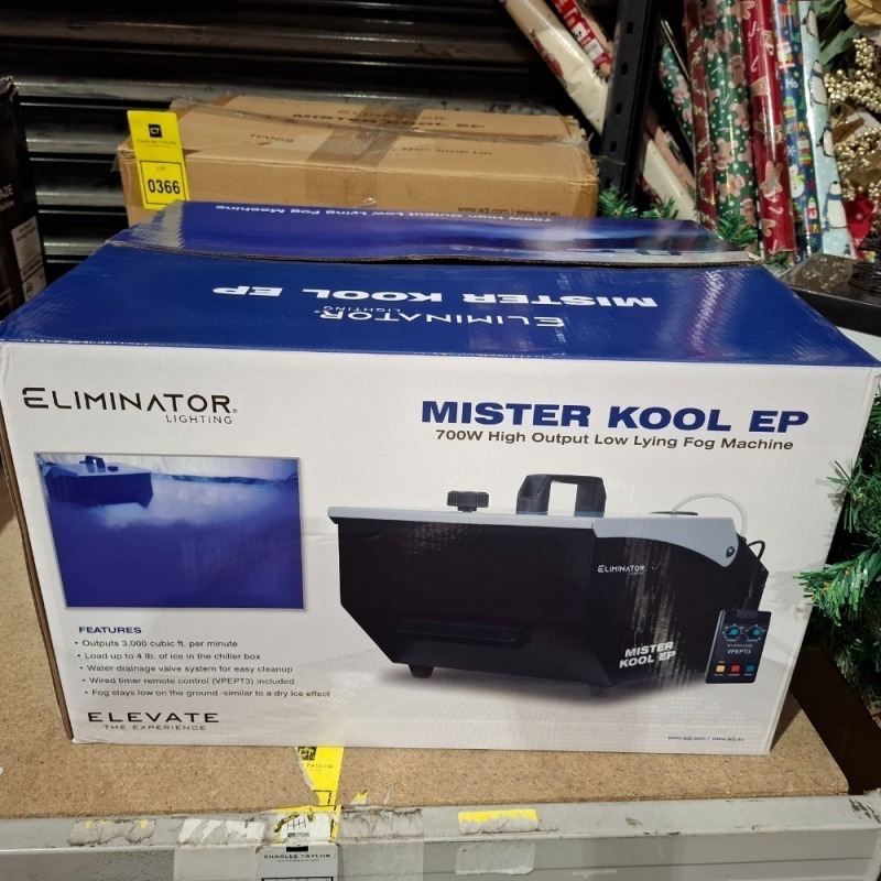 1 X GRADE B ELIMINATOR LIGHTING MISTER KOOL EP 700W HIGH OUTPUT FOG MACHINE (UNTESTED)