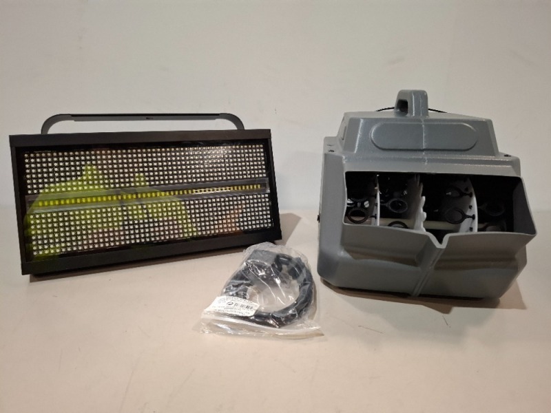 2 X PIECE MIXED GRADE B LIGHTING LOT TO INCLUDE ELIMINATOR LIGHTING BUBBLETRON EXL HIGH OUTPUT BUBBLE MACHINE - 1 X ADJ JOLT PANEL FX LED (UNTESTED)