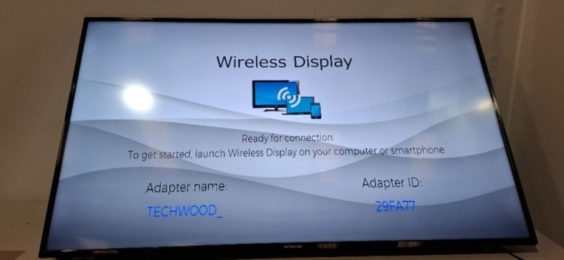 1 X TECHWOOD SMART TV IN SIZE 65 INCH ( IN WORKING CONDITION )