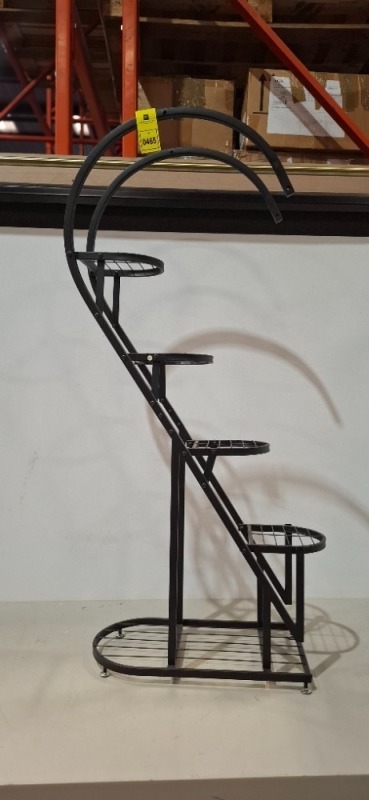 4 X 4- TIER PLANT POT / DISPLAY STANDS IN BLACK