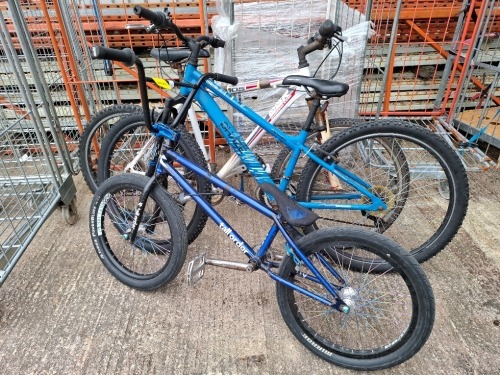 3 X MIXED BIKE LOT CONTAINING 1 X TALL ORDER , 1 X APOLLO PHAZE , 1 X GBR DIAMONDBACK RACING MOINTAIN BIKE