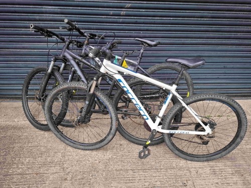 3 X MIXED MOUNTAIN BIKE LOT CONTAINING 2 X VENGEANCE CORRERA , 1 X HUSTLE CORRERA ,