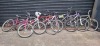 7 X MIXED BIKES LOT CONTAINING 1 X GARY FISHER , 1 X APOLLO TWILIQHT , 1 X HUFFY 1 X RED APOLLO , 1 X CRYMAN CHALLENGE , 1 X MAGNA , 1 X AQUILA APOLLO ,