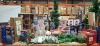 32 X MIXED CHRISTMAS DECORATIONS TO INCLUDE 2000 LED CLUSTER BRIGHTS 25M LENGTH , SET OF 4 PINE BRANCH PATH LIGHTS 120 LEDS , 32CM LIT SNOW BLOWING LANTERN , LIT MUSICAL CHRISTMAS CABLE CAR SET 22CM APPROX HEIGHT ETC OVER A FULL BAY (NOTE CUSTOMER RETURN