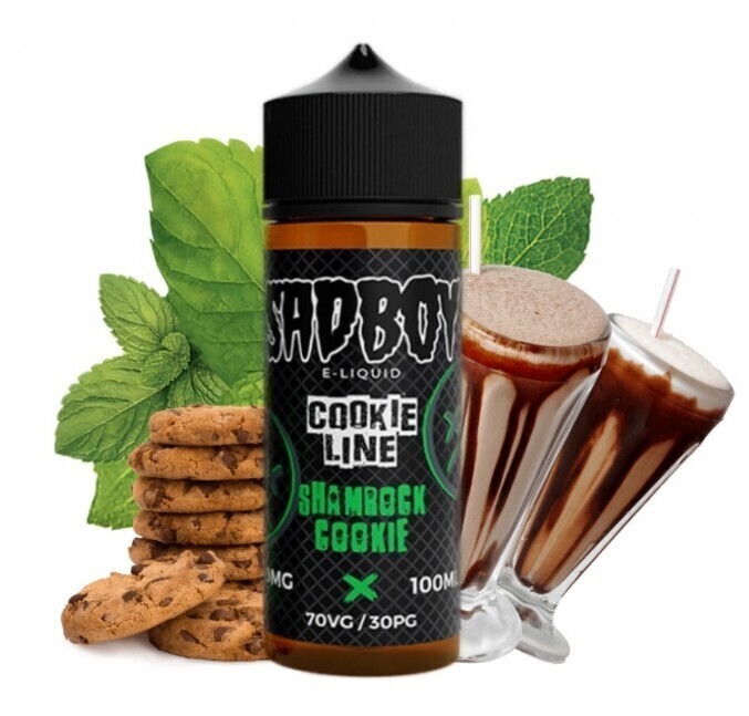 98 X BRAND NEW SHAMROCK COOKIE LINE BY SADBOY E - LIQUID IN SIZE 100 ML NICOTINE FREE IN 2 BOXES - RRP EACH &pound;12 TOTAL RRP FOR LOT &pound;1,176