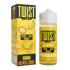 98 X BRAND NEW BANANA OATMEAL COOKIE BY TWIST E - LIQUID IN SIZE 100 ML NICOTINE FREE IN 2 BOXES - RRP EACH &pound;12 TOTAL RRP FOR LOT &pound;1,176