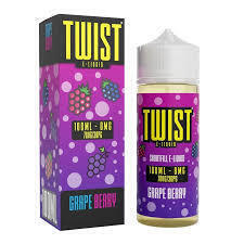 98 X BRAND NEW GRAPE BERRY BY TWIST E - LIQUID IN SIZE 100 ML NICOTINE FREE IN 2 BOXES - RRP EACH &pound;12 TOTAL RRP FOR LOT &pound;1,176