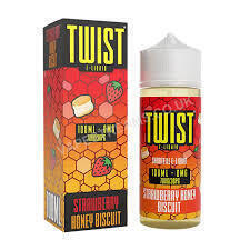 49 X BRAND NEW STRAWBERRY HONEY BISCUIT BY TWIST E - LIQUID IN SIZE 100 ML NICOTINE FREE IN 1 BOXES - RRP EACH &pound;12 TOTAL RRP FOR LOT &pound;588