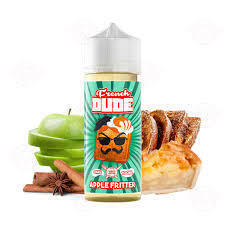 98 X BRAND NEW APPLE FRITTER BY FRENCH DUDE E - LIQUID IN SIZE 100 ML NICOTINE FREE IN 2 BOXES - RRP EACH &pound;13 TOTAL RRP FOR LOT &pound;1,274