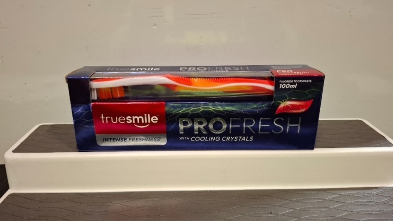 42 X TRUESMILE PROFRESH WITH COOLING CRYSTALS TOOTHPASTE 100ML WITH TOOTHBRUSH INCLUDED (HAND PICK)