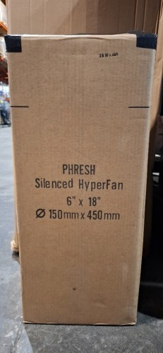 1 X BRAND NEW PHRESH SILENCED INLINE HYPERFAN 150MM X 450MM