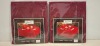 25 X BRAND NEW THOMAS FREDERICK TABLETOPS IN BURGUNDY IN SIZE 137 X 137 CMS / SQUARE