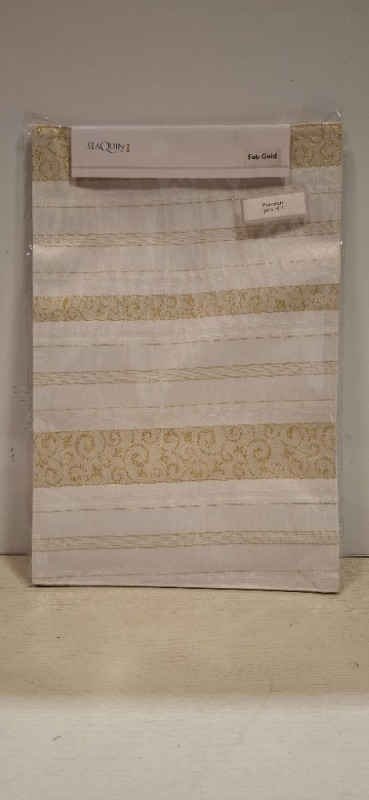 24 X BRAND NEW THOMAS FREDERICK PLACEMATS IN GOLD IN SIZE 33 X 45 CMS