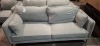 1 X HOME LIFE VELOUR 3 SEATER SOFA IN GREY (PLEASE NOTE CUSTOMER RETURNS)