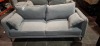 1 X HOME LIFE VELOUR 3 SEATER SOFA IN GREY (PLEASE NOTE CUSTOMER RETURNS)