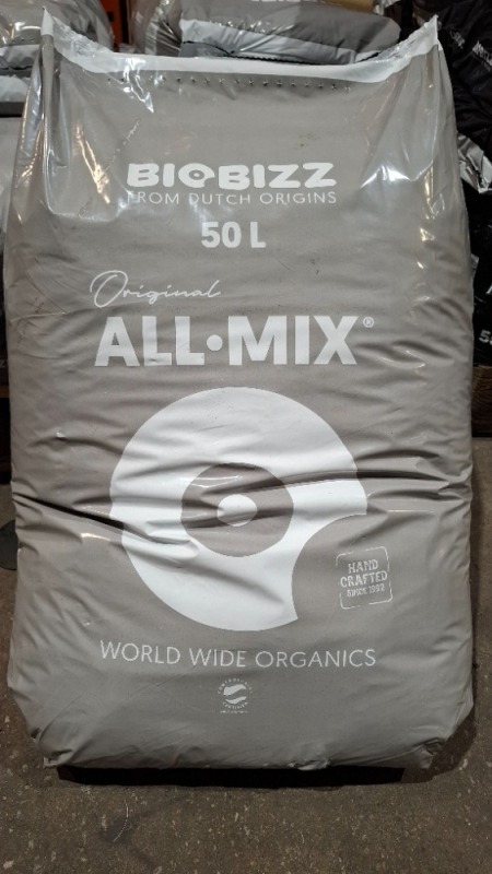 5 X BRAND NEW BIOBIZZ 50 LITRES ORIGINAL ALL MIX POTTING SOIL