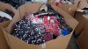 400 + MIXED CLOTHES LOT TO INCLUDE ORHANLI NEW YORK HOODIE IN RED/MULTI IN SIZE M , COPPEROSE PANTS IN DARK BLUE , MADDISON PANTS IN BLACK IN SIZE LARGE ETC IN ONE LARGE PALLET BOX - 2
