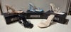 30 X BRAND NEW MISSGUIDED SHOES TO INCLUDE PERSPEX SQUARE TOE WEDGE HEEL IN NUDE , WF BARELY THERE SQUARE TOE HIGH HEELS IN WHITE , STRAPPY RING DETAIL HEELED SANDAL IN WHITE ETC ALL IN SIZE 6