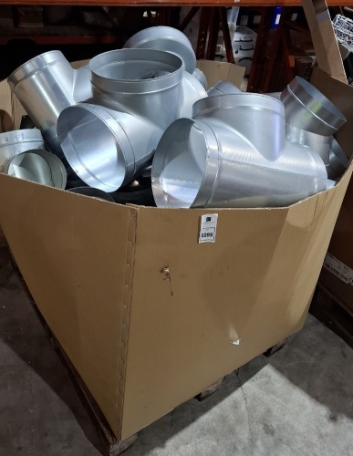 1 X PALLET CONTAINING VARIOUS COMPONENTS TO VENTILATION SPIRAL DUCTING IN VARIOUS SIZES TO INCLUDE 12 INCH - 8 INCH - 10 INCH - 6 INCH ETC