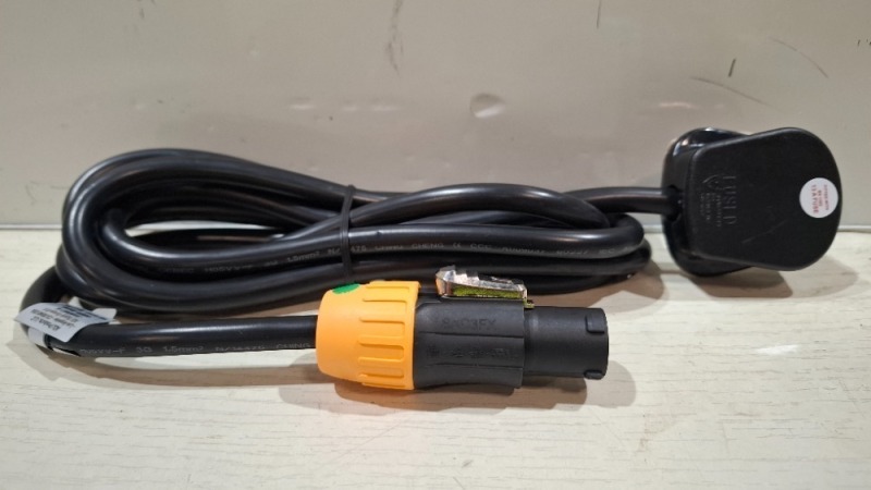 25 X BRAND NEW ADJ MPC IP65 LOCKING POWER CABLE UK 2 M IN ONE BOX