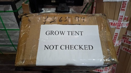 1 X BOXED UNCHECKED GROW TENT -240CM X 240CM X 200CM