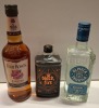 9 X BRAND NEW MIXED LOT TO INCLUDE 4 X BLACK FIRE TEQUILA 70CL - 2 X OLMECA TEQUILA 70CL - 3 X FOUR ROSES BOURBON ALL 70CL