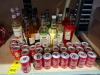 40 X BRAND NEW MIXED DRINKS LOT CONTAINING 3 X JOHN D TAYLOR'S VELVET FALERNUM 11% 700ML , 5 X GIFFARD PREMIUM FLEUR DE SUREAU SAUVAGE 20% 700ML , 2 X APEROL 11% 70 CL , 28 X BIG TOM BLOODY MARY MIX 150ML ETC