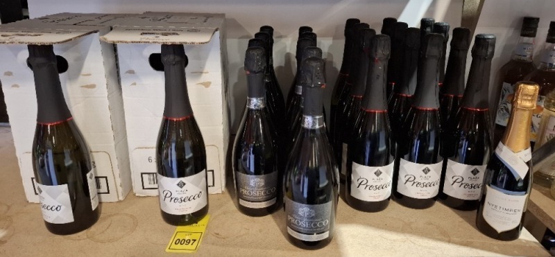 33 X BRAND NEW PLAZA CENTRO PROSECCO D.O.C SPARKLING WINE 10.5 % 75CL AND 1 X NYETIMBER CLASSIC CUVEE ENGLISH SPARKLING WINE 12 % 375ML