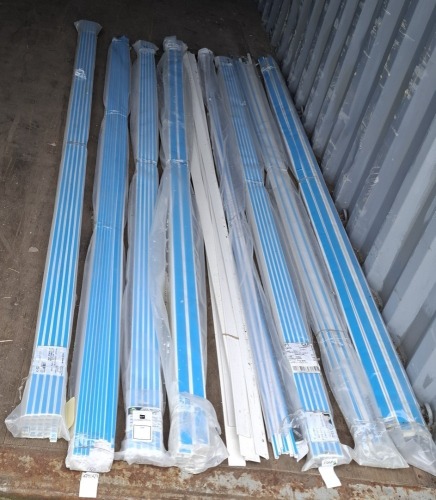 8 X PACKS OF FALCON TRUNKING SELF - ADHESIVE TRUNKINGS IN MIXED SIZES 16MM X 16MM 25 X 3 METRE LENGTHS AND 40MM X 16MM 10 X 3 METRE LENGTHS
