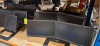 12 X MIXED HP COMPUTER SCREENS ON DOUBLESTANDS