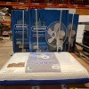 4 X PIECE BRAND NEW MIXED LOT TO INCLUDE 3X WIND KING 16 INCH OSICLLATING WALL MOUNTED FANS - 1X DUNELM MEMORY FOAM PILLOW