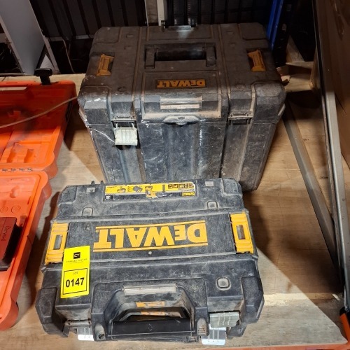 3 X DEWALT STACKABLE EMPTY TOOLBOXES
