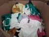 400 X MIXED CLOTHING LOT CONTAINING, ALVIS JACKET IN GREEN AND WHITE IN SIZE XL, PINK CLOTHE LATEX BOTTOMS IN BLACK IN SIZE 18UK, CECIL TROUSERS IN PINK IN SIZE 34, ETC, ( 1 PALLET BOX)