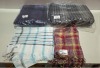 200 X BRAND NEW SCARFS IN VARIOUS COLOURS AND DESIGNS IN 2 BOXES