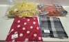 200 X BRAND NEW SCARFS IN VARIOUS COLOURS AND DESIGNS IN 2 BOXES