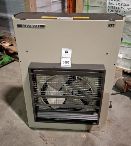 1 X TASKMASTER INDUSTRIAL FORCED ELECTRIC UNIT HEATER 400V - SERIAL NO NP 100190 - UNTESTED