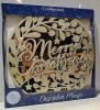 18 X BRAND NEW CREEK WOOD MERRY CHRISTMAS MIRRORS IN COLOUR GOLD IN 3 BOXES