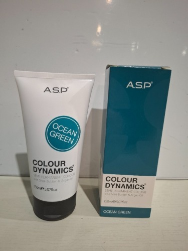 1000 + BRAND NEW ASP COLOUR DYNAMICS OCEAN GREEN SEMI PERMANENT HAIR COLOUR 150ML