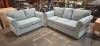 1 X GREY 3 SEATER SOFA BED - 1 X GREY 2 SEATER SOFA