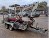TAKEUCHI TB016 MINI EXCAVATOR YOM 2007, SER NO. 11613748 2647 HOURS WITH 4 BUCKETS ON A BRIAN JAMES TRAILERS CARGO ALL PLANT CLASS E TWIN AXLE TRAILER TYPE P-PLT-T-155-2 3500 KG CAPACITY OVERALL DIMENSIONS - 5 M LONG X 2.1 M WIDE WITH KEYS FOR BOTH EXCAVA - 2