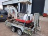 TAKEUCHI TB016 MINI EXCAVATOR YOM 2007, SER NO. 11613748 2647 HOURS WITH 4 BUCKETS ON A BRIAN JAMES TRAILERS CARGO ALL PLANT CLASS E TWIN AXLE TRAILER TYPE P-PLT-T-155-2 3500 KG CAPACITY OVERALL DIMENSIONS - 5 M LONG X 2.1 M WIDE WITH KEYS FOR BOTH EXCAVA - 4