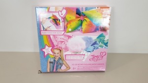 60 X BRAND NEW JOJO BOWS DELUXE BOW MAKER, EACH CONTAINING BOW MAKER, RIBBONS, CHARMS, CLIPS, GEMS ETC