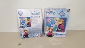 252 X BRAND NEW DISNEY FROZEN SEQUIN ART FUN, EACH INCLUDING 1 PICTURE, CLUE AND SEQUINS - IN 7 BOXES