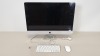 SILVER APPLE IMAC (MODEL - A1312) (SERIAL NUMBER - CO2H91JPDHJQ) WITH APPLE KEYBOARD WITH MISSING KEY (MODEL A1314) AND MOUSE (MODEL - A1296) - NO O/S