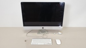 SILVER APPLE IMAC (MODEL - A1312) (SERIAL NUMBER - CO2H91JPDHJQ) WITH APPLE KEYBOARD WITH MISSING KEY (MODEL A1314) AND MOUSE (MODEL - A1296) - NO O/S
