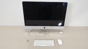 SILVER APPLE IMAC (MODEL - A1312) (SERIAL NUMBER - CO2H91JPDHJQ) WITH APPLE KEYBOARD (MODEL A1314) AND MOUSE (MODEL - A1296) - NO O/S