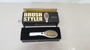 2 X BRAND NEW ARIA BEAUTY BRUSH STYLER, INSTANT CERAMIC HAIR STRAIGHTENING BRUSH STYLER.